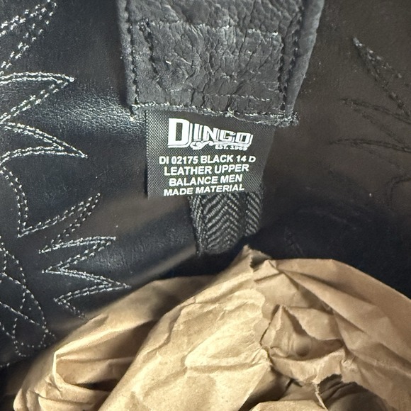Dingo Mens Suiter Cowboy Boots Leather Black 14D - Picture 13 of 16